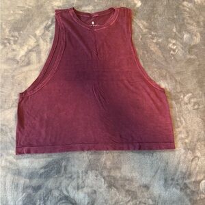 Women's Sleeveless Burgundy Top